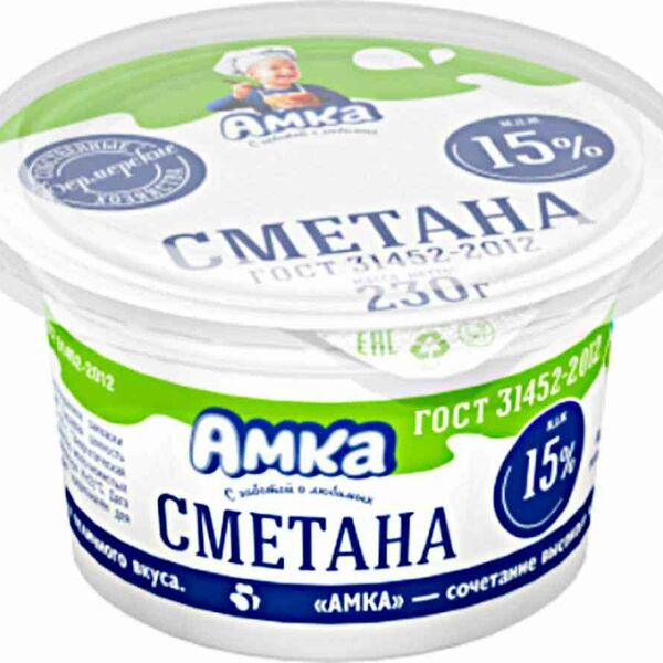 Сметана Амка 15%