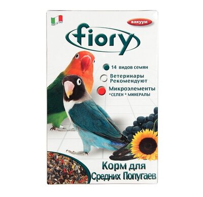 Корм Fiory для средних попугаев Parrocchetti African 800 г, Италия