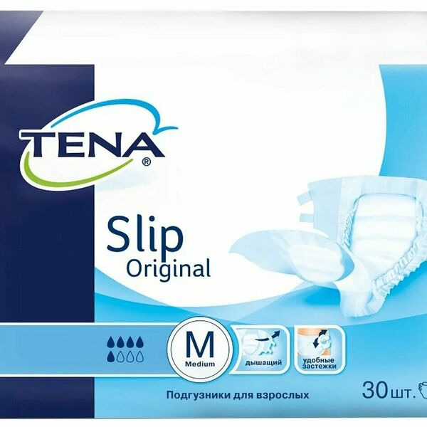 Tena Slip Original подгузники для взрослых размер M 30 шт