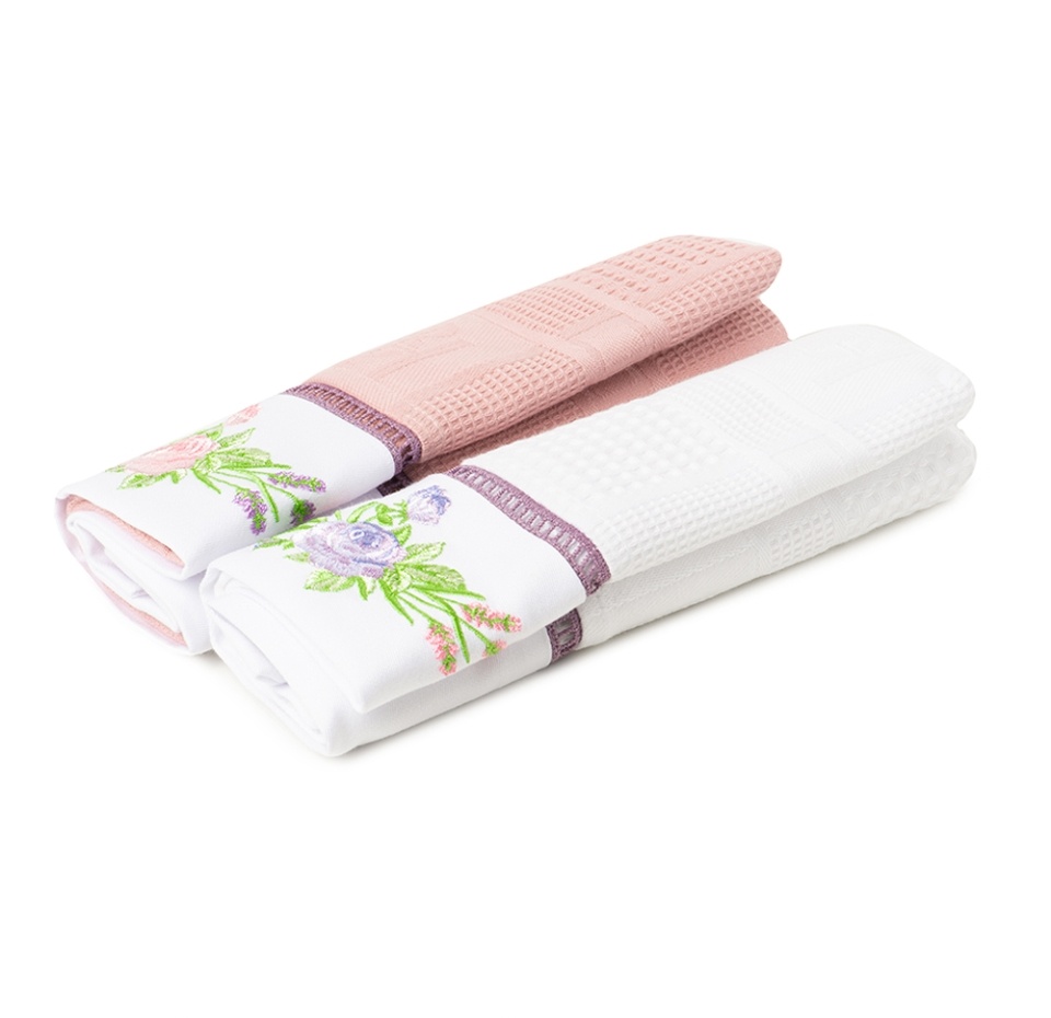 

Комплект полотенец вафельных Bellehome collection Velvet Roses хлопок Россия