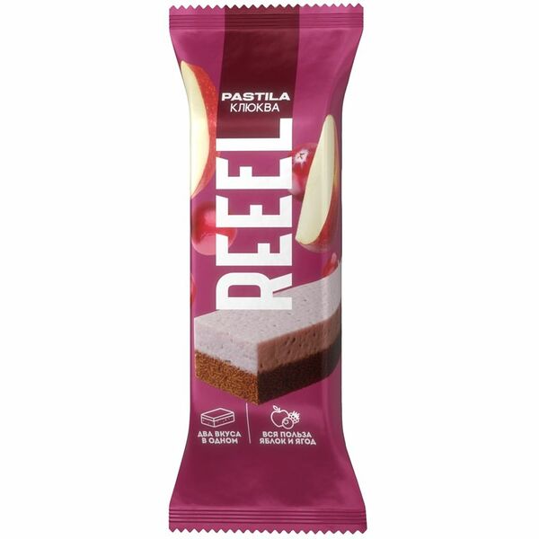 Батончик Reeel Яблоко-клюква, 50г