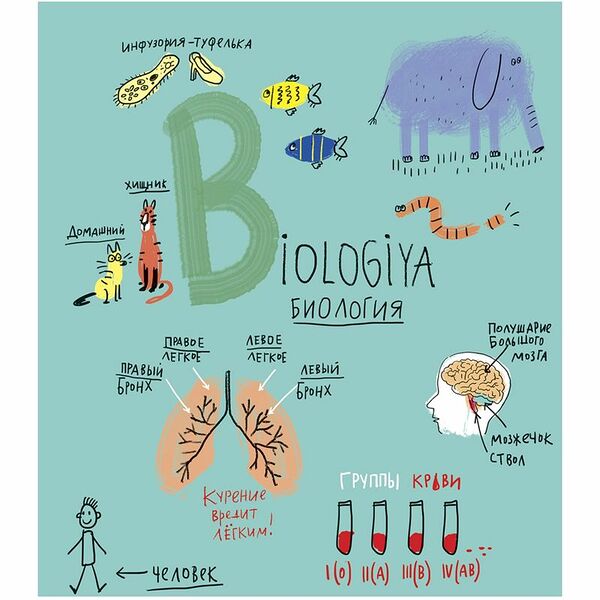 Тетрадь Куча Мала Биология общая в клетку 027964, 48л