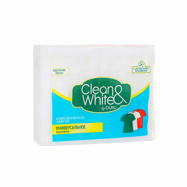 Хозяйственное мыло Duru Clean&White Универсальное 2*120 г