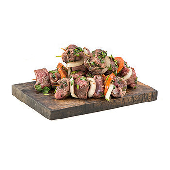 Шашлык из баранины в маринаде с кинзой и помидорами от 