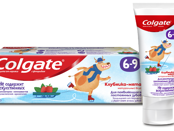 Зубная паста Colgate клубника-мята, 6-9 лет