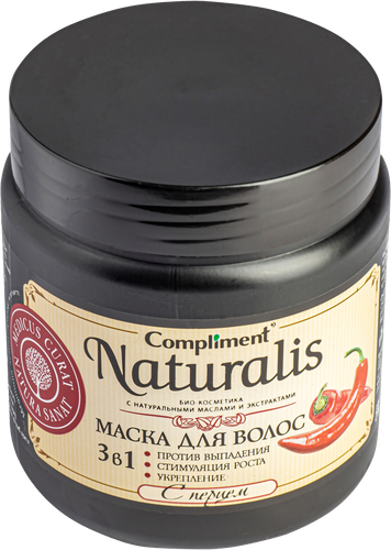 

Маска для волос Compliment Naturalis Активатор роста с перцем разогревающая 500 мл