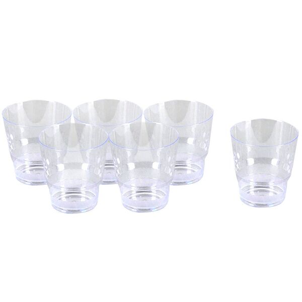 Набор стаканов EuroHouse Кристалл, 6 шт, 200 мл, пластик