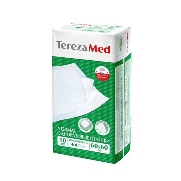 Пеленки TerezaMed Normal одноразовые 60 x 60 см 10 шт