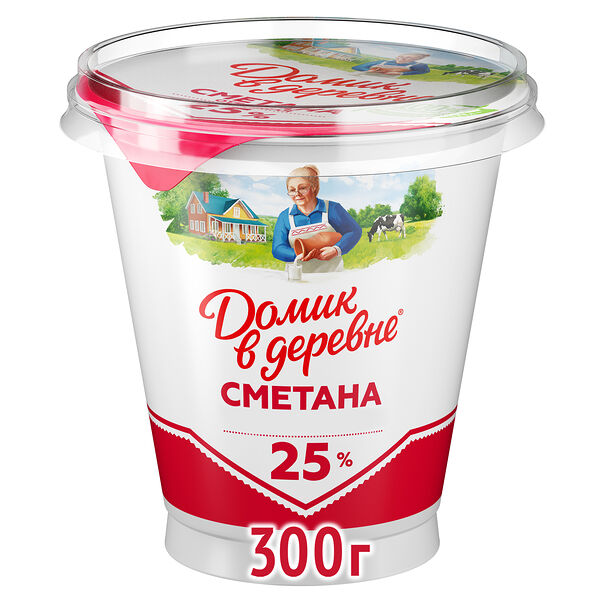 Сметана Домик в деревне 25% 300г