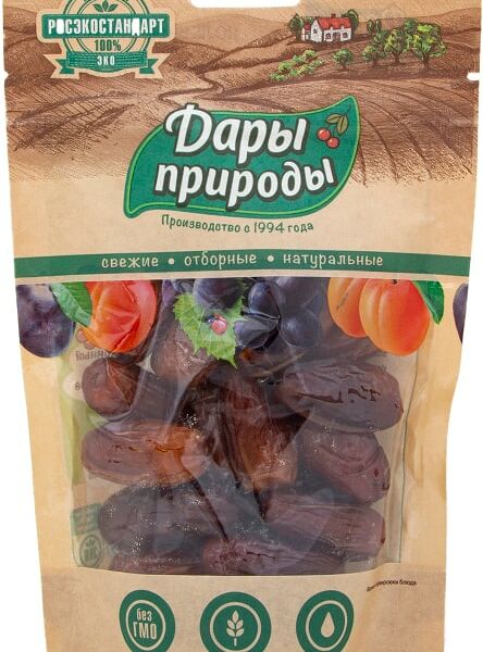 Финики Дары природы сушеные 180г