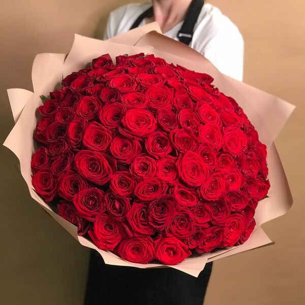 Букет из 101 красной розы (40 см)