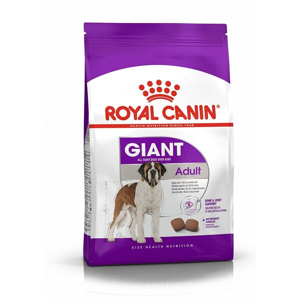 Royal Canin Giant Adult для взрослых собак очень крупных размеров  (45 кг) в возрасте 18/24 месяцев и старше (15 кг)