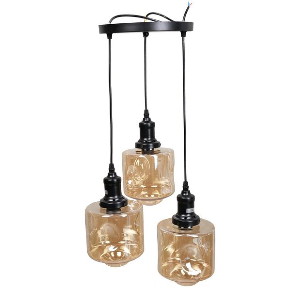 Подвес тройной, Е27, 40Вт, металл, стекло