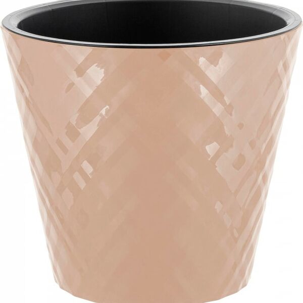 Горшок для цветов InGreen Manhattan c дренажной вставкой молочный шоколад 19см 3.3л