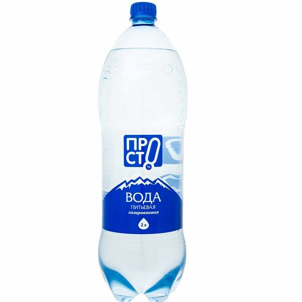 Вода питьевая газированная Просто 2 л