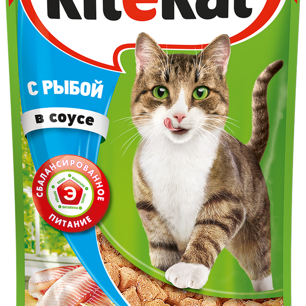 Корм для кошек Kitekat с рыбой в соусе