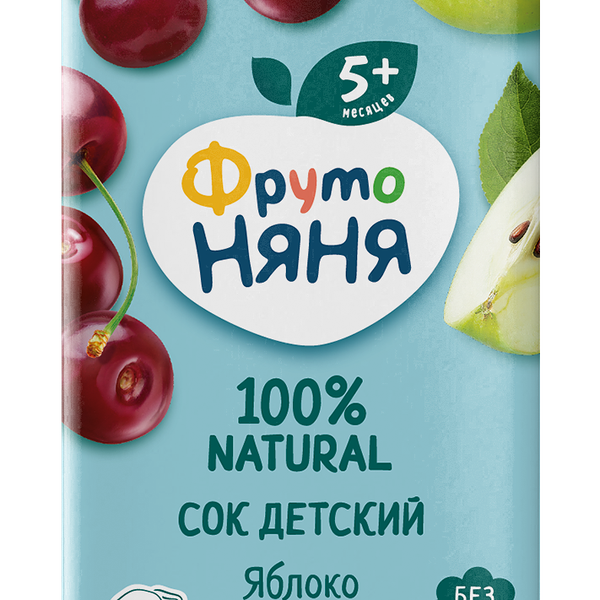 Сок ФрутоНяня яблоко вишня осв 0,2л ДП