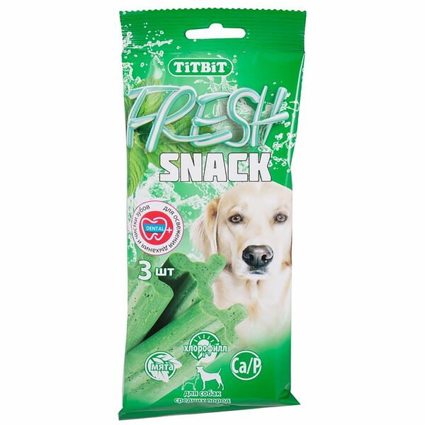 Лакомство для собак TITBIT Снеки Fresh для средних пород (3 шт)