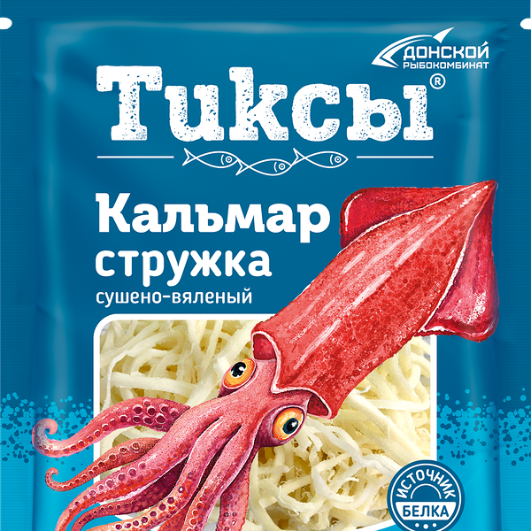 Кальмар сушено-вяленый ТИКСЫ стружка