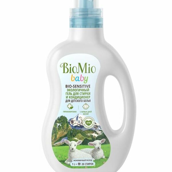 Кондиционер-гель для детского белья BioMio Baby Bio-Sensitive экологичный, 1л