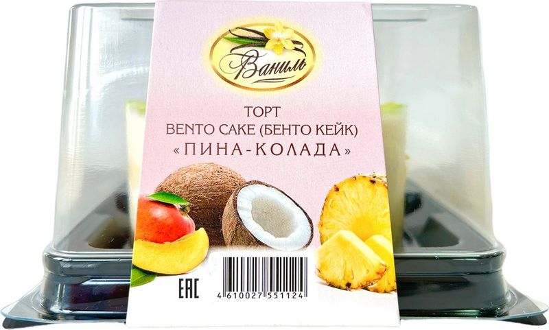 

Торт Ваниль Bento Cake Пина-колада 250 г