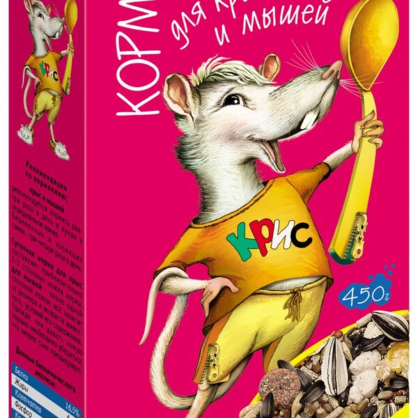 Зверюшки корм для крыс и мышей Злаковое ассорти 450 г