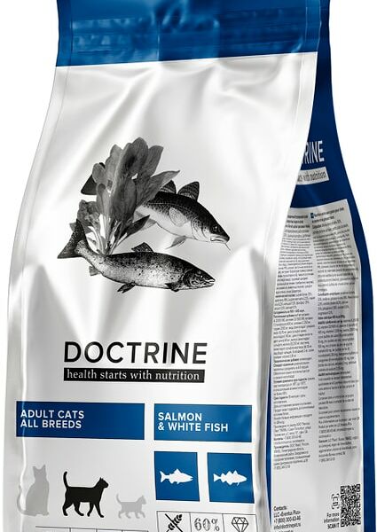 Сухой корм для кошек Doctrine беззерновой с лососем и белой рыбой 800г