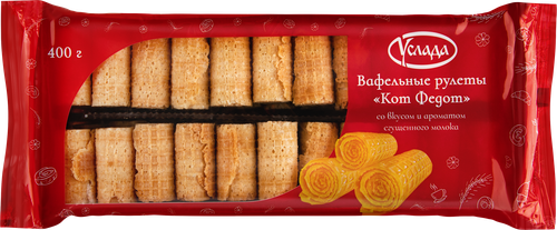 

Рулет вафельный Кот Федот Сгущенное молоко 400 г