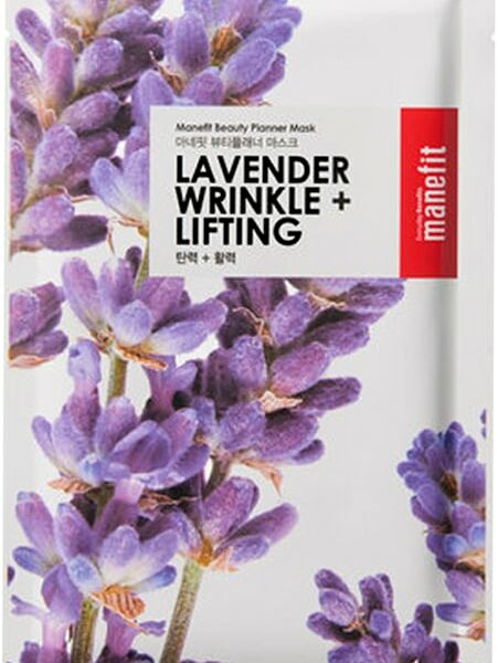 Маска для лица Manefit с Лавандой для лифтинга и антивозрастного ухода тканевая 20мл