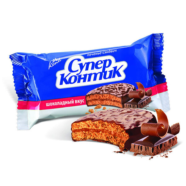 Печенье-сэндвич Супер Контик шоколадный вкус