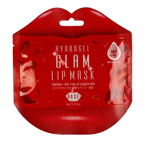 Маска для губ BeauuGreen Glam гидрогелевая с экстрактом розы