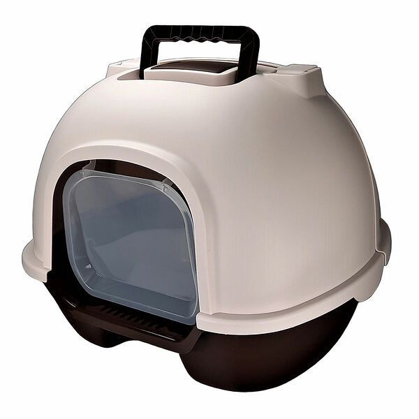 Туалет-домик Dogman для кошек Лорето 51x42x39 см пудрово-коричневый