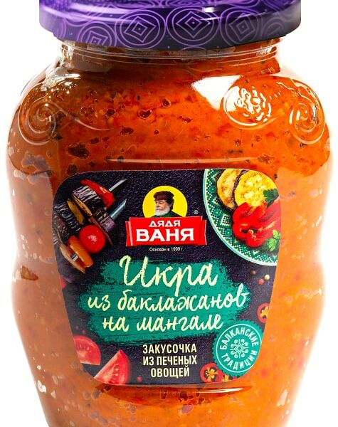 Икра Дядя Ваня из баклажанов на мангале 370г