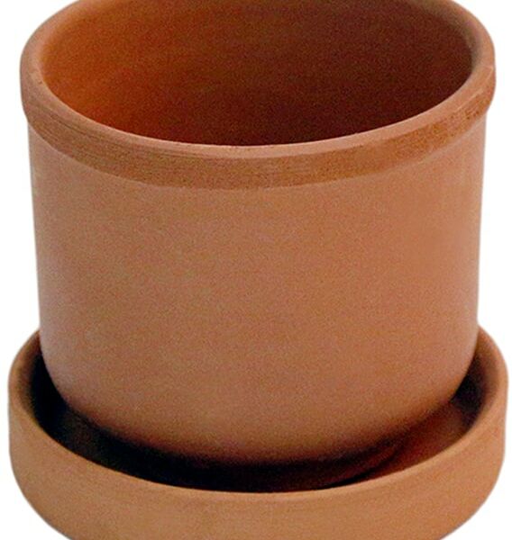 Горшок Терракот с подставкой 300мл терракотовый