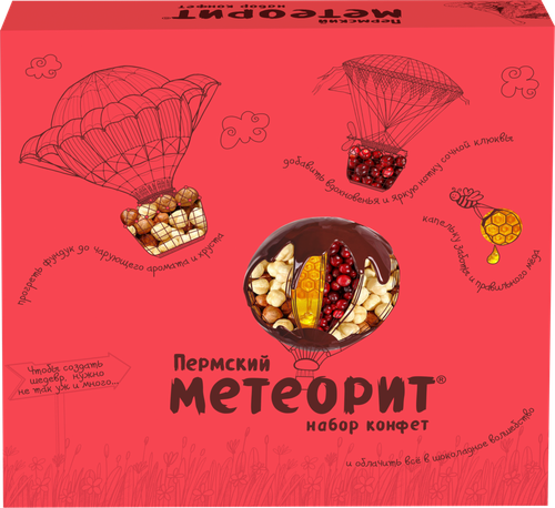 

Набор конфет Пермская КФ Пермский метеорит, дизайн упаковки в ассортименте 135 г