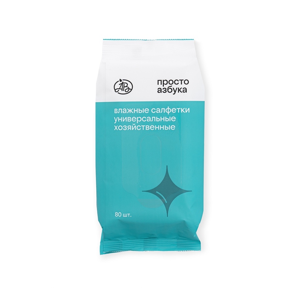 

Салфетки влажные «Просто Азбука» хозяйственные универсальные Авангард 80 шт Россия