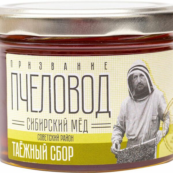 Мёд Призвание Пчеловод таёжный сбор натуральный, 300г