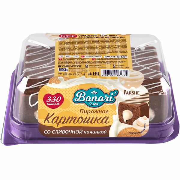 Пирожное Farshe Картошка со сливочной начинкой, 330г