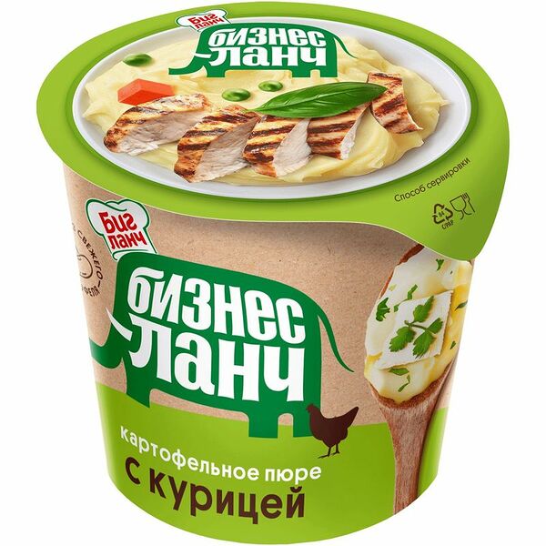  Картофельное пюре Бизнес ланч со вкусом курицы