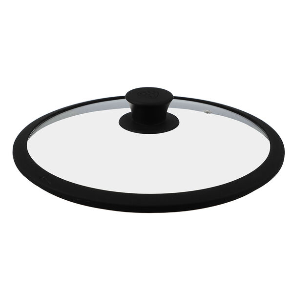 By collection крышка стекло/силикон с ручкой, 26см