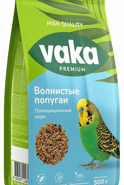 Корм ВАКА High Quality для волнистых попугаев (уп.10шт)
