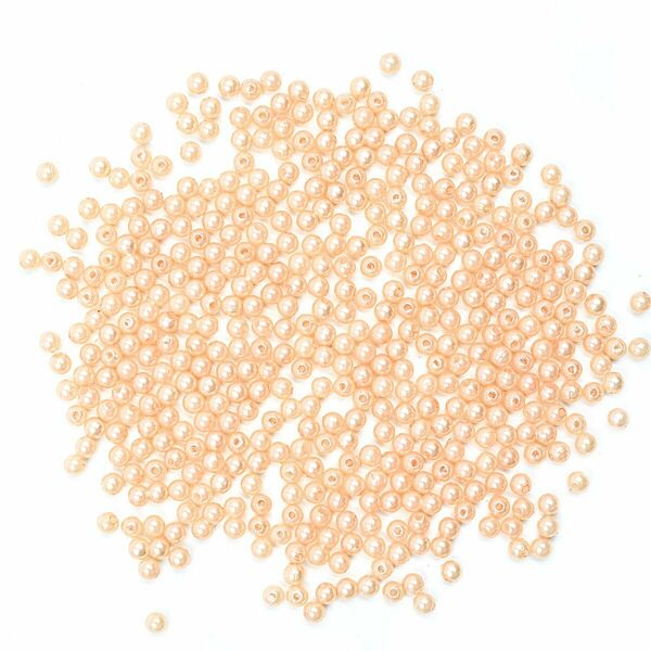 Бусины круглые, пластик, 5мм, 25гр(006 NL розовый)