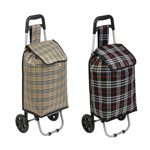 Vetta тележка + сумка, до 30кг, 28х32х92см, 32л, брезент, колеса эва d15см в ассортименте