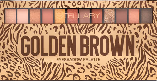 Палетка теней для век Stellary Golden Brown