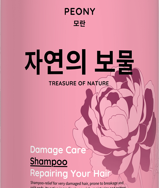 Шампунь для поврежденных волос KuMiHo восстанавливающий Пион, 400 мл