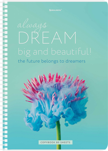

Тетрадь Brauberg Dream А4, 80 листов, на гребне, в клетку, Арт. 404049