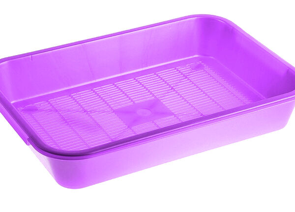 HOMECAT Atlantis Туалет для кошек с сеткой 36х26х6,5см фиолетовый перламутр