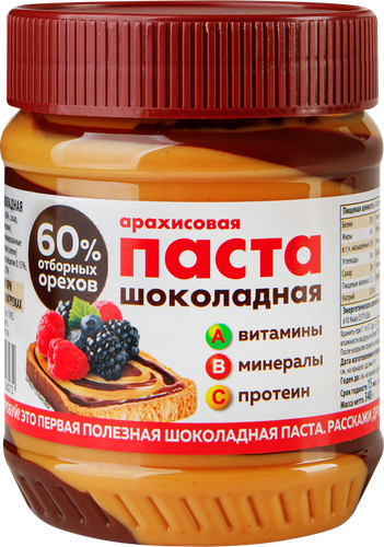

Паста шоколадная АЗБУКА ПРОДУКТОВ Арахисовая, 340г
