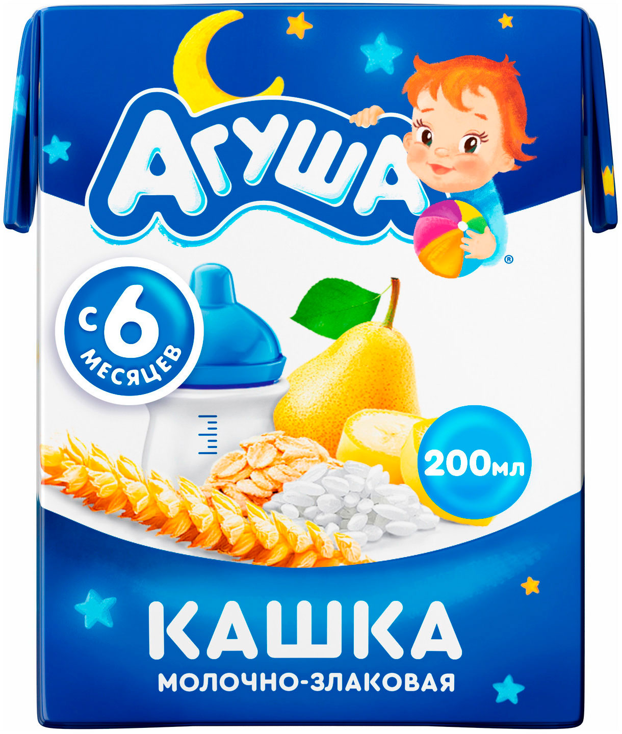 

Каша Агуша Засыпай-ка молочно-злаковая с грушей и бананом 2.7%