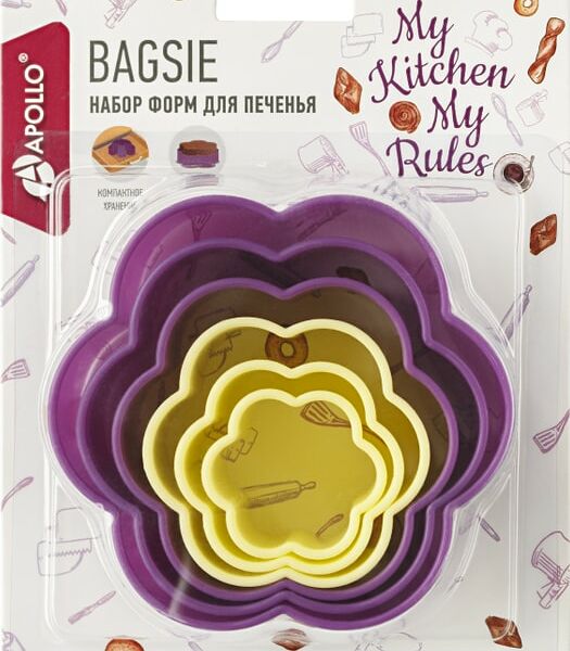 Набор форм для печенья Apollo Bagsie Цветы 5шт